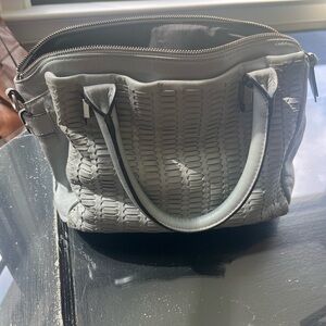 Chic Gray Textured Elliot Lucca Women's Shoulder Bag
